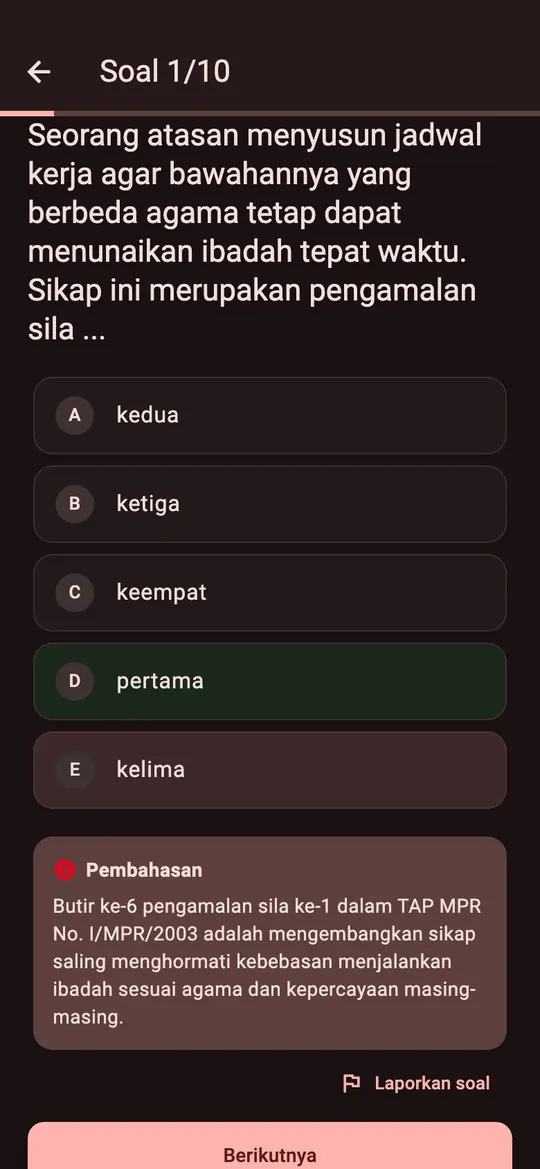 Soal TWK dengan jawaban benar ditandai dan pembahasan